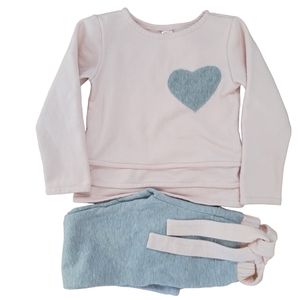 Dodo Wear Kids Sweatshirt/ Tapered Pants Set pink and grey size 7-8 year…